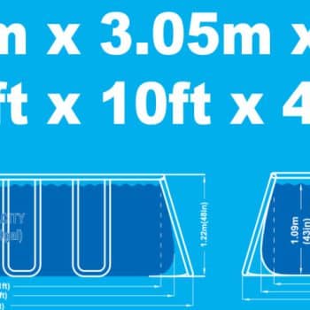בריכה אולטרא מלבנית במידה 549X305X122