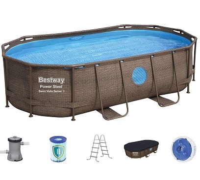 סט בריכה אובאלית 427X250X100 מבית BESTWAY